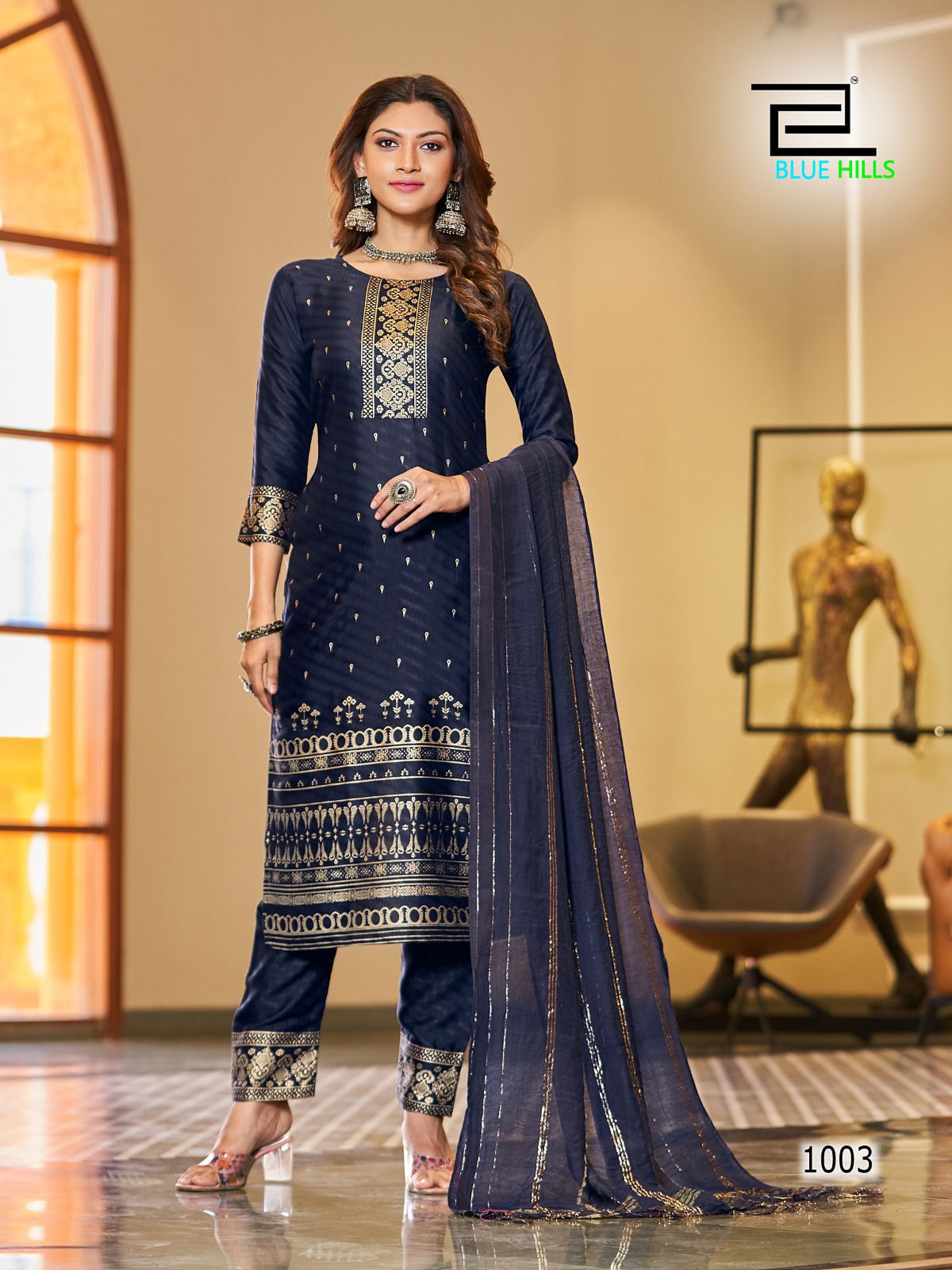 Jasmin By Blue Hills 1001-1006 Readymade Salwar Suits Catalog